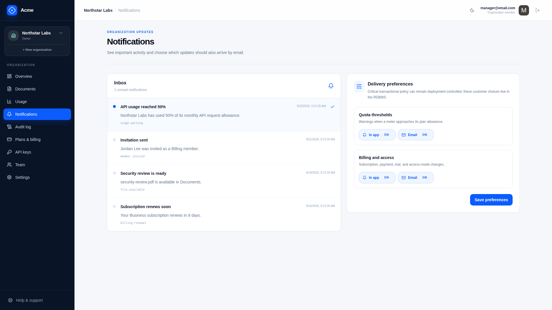 Tamper-Evident Audit Trail and Multi-Channel Notifications
