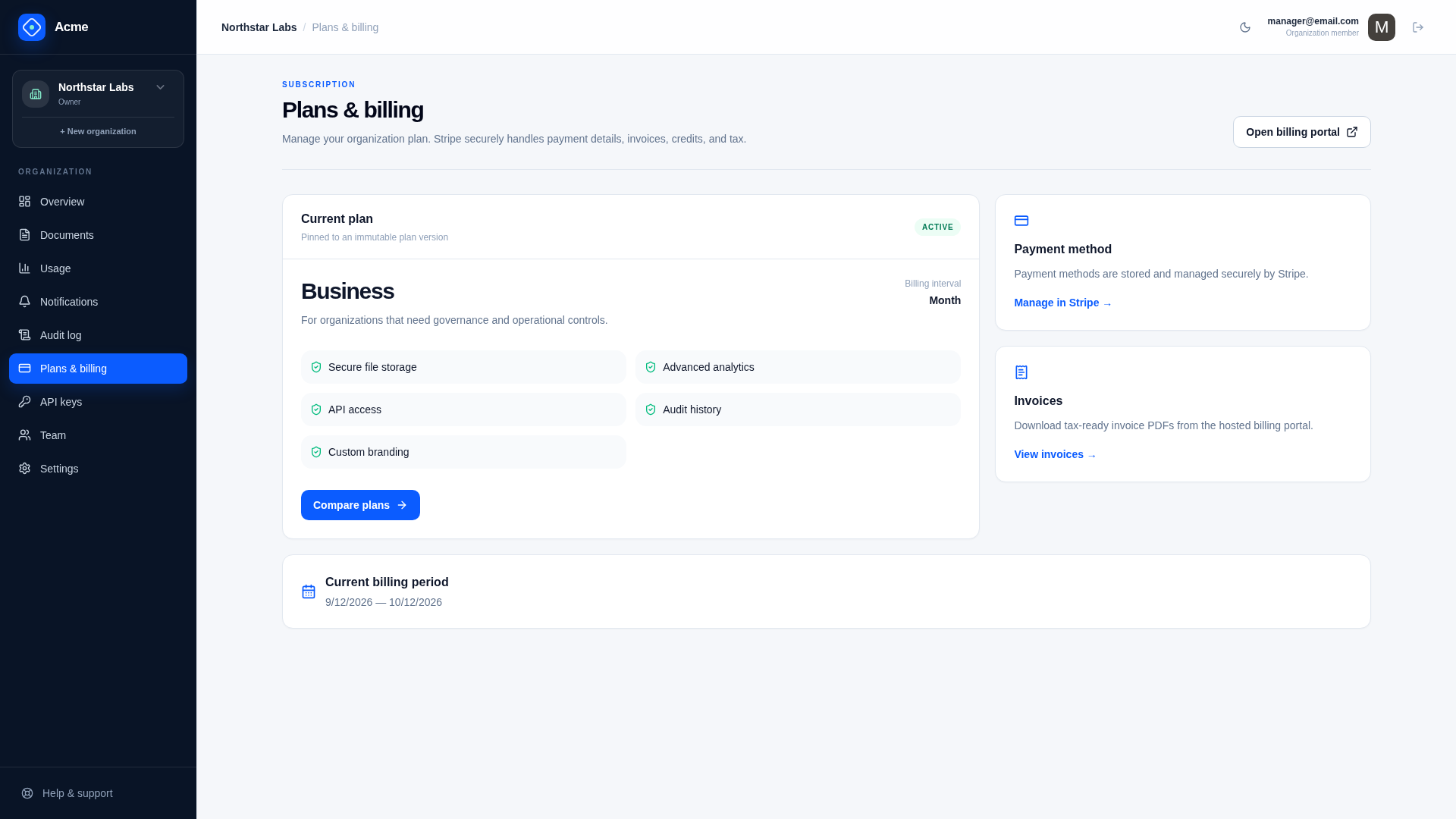 Active Subscription with Stripe Billing