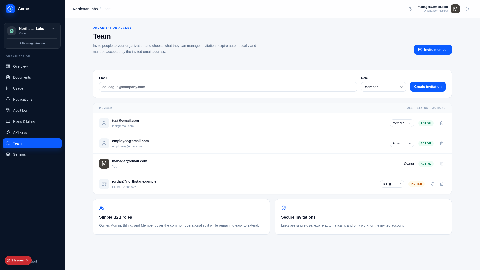 Invite Organization Member