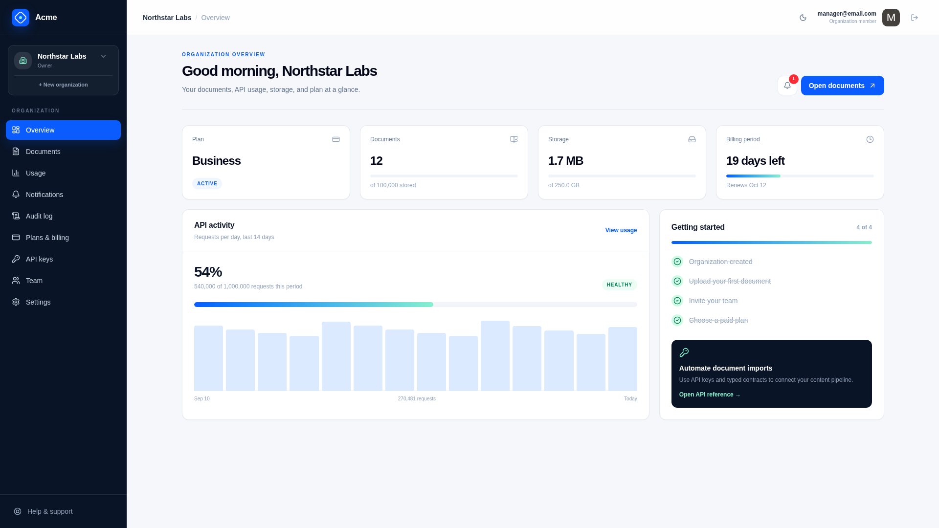 Organization Switcher