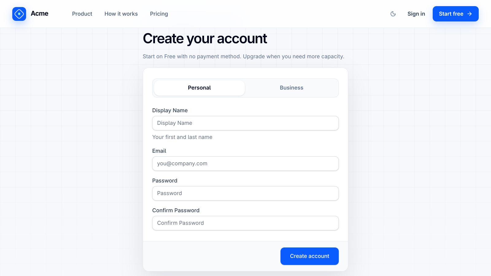 Sign In with Seeded Accounts