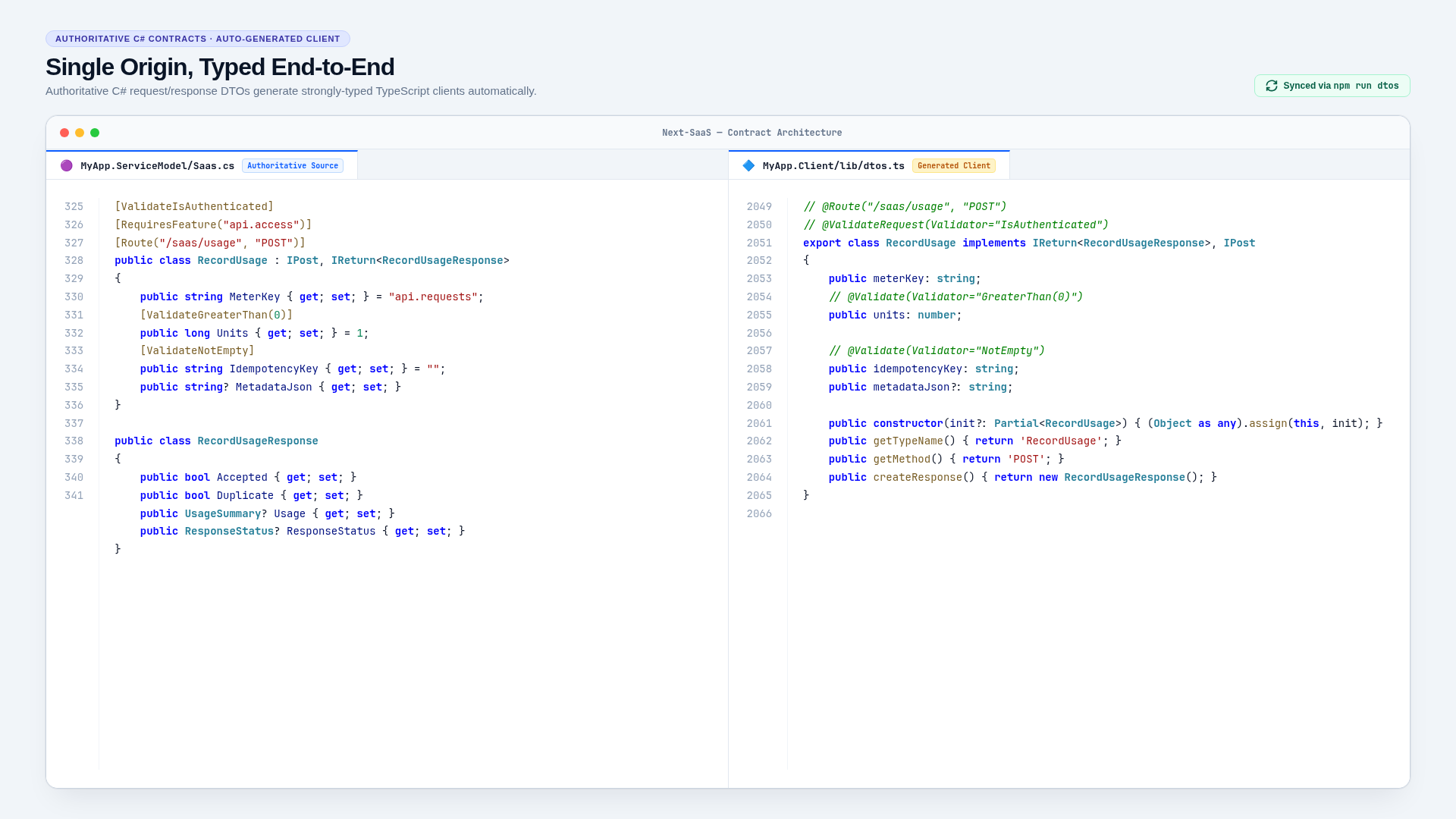 End-to-End Typed ServiceStack Client